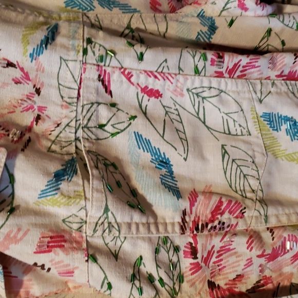 Marsh Landing gorgeous cotton jacket floral print XL - Picture 3 of 7